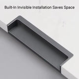 Hidden Recessed Cabinet Handle 120mm 200mm Slotted Drawer Door Pull Furniture - Grey-120mm - Extra Image