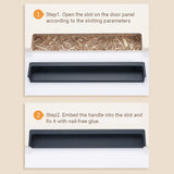 Hidden Recessed Cabinet Handle 120mm 200mm Slotted Drawer Door Pull Furniture - Grey-200mm - Low Angle