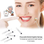 4Pcs Dental Syringe 12Ml Disposable Oral Irrigation Curved Tip Elbow Lab