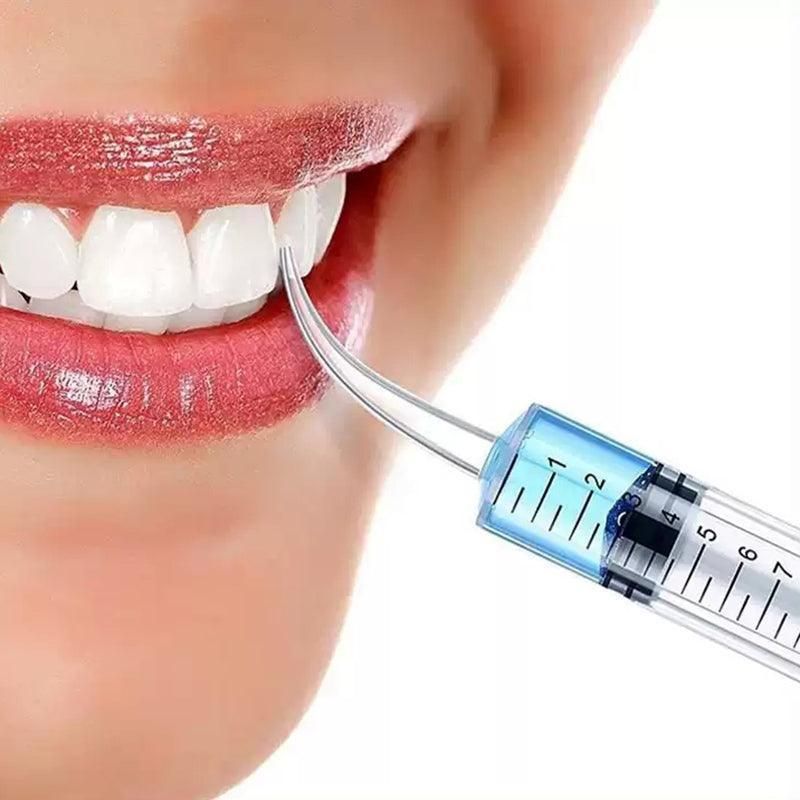4Pcs Dental Syringe 12Ml Disposable Oral Irrigation Curved Tip Elbow Lab