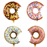 Donut Foil Balloon Party Decoration with Bite 50x73cm Helium Sweet Icing Colours - B