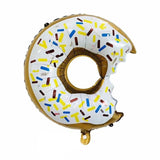 Donut Foil Balloon Party Decoration with Bite 50x73cm Helium Sweet Icing Colours - D