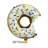 Donut Foil Balloon Party Decoration with Bite 50x73cm Helium Sweet Icing Colours - D