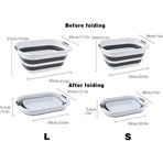 Foldable Laundry Basket Collapsible Washing Clothes Bin with Handles for Home - L