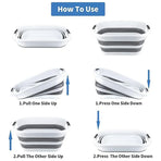 Foldable Laundry Basket Collapsible Washing Clothes Bin with Handles for Home - L