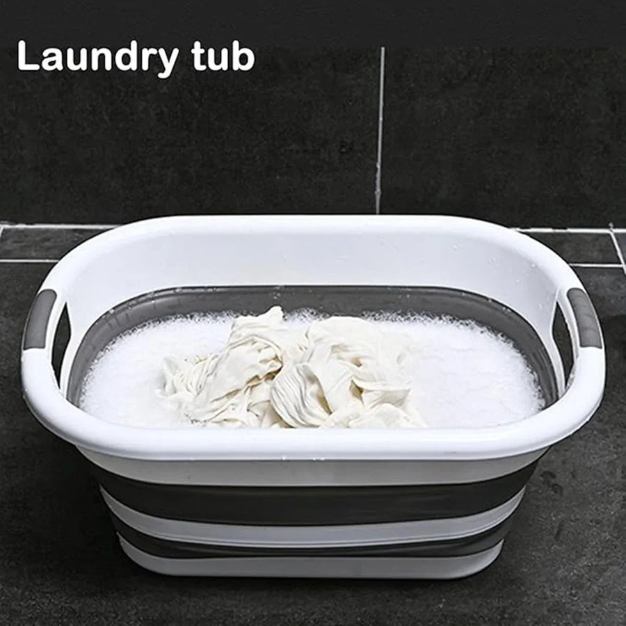 Foldable Laundry Basket Collapsible Washing Clothes Bin with Handles for Home - L