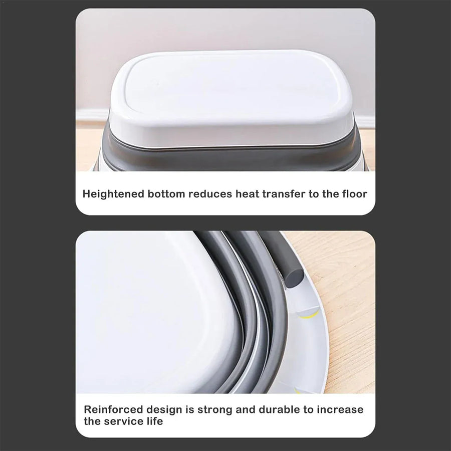 Foldable Laundry Basket Collapsible Washing Clothes Bin with Handles for Home - L