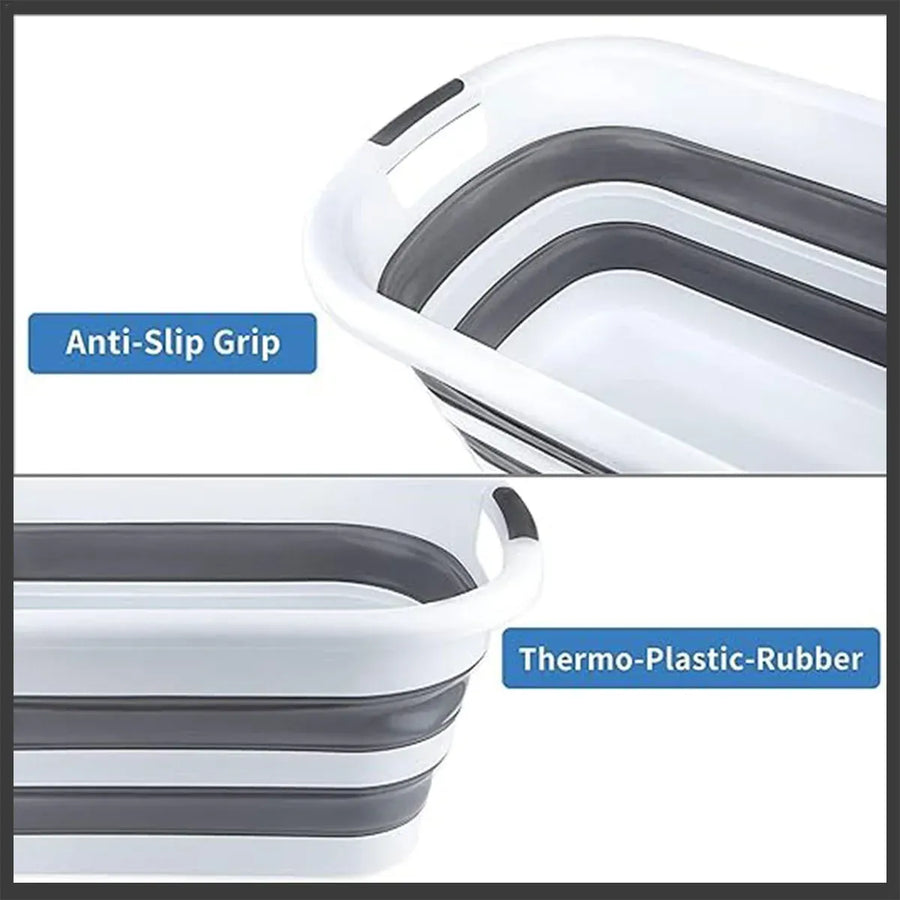 Foldable Laundry Basket Collapsible Washing Clothes Bin with Handles for Home - L