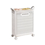 Folding Portable Laundry Basket Multifunctional Storage for Bathroom Household - M-Beige