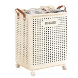 Folding Portable Laundry Basket Multifunctional Storage for Bathroom Household - M-Beige - Extra Image
