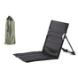 Folding Portable Camping Chair Lightweight Stool with Backrest Outdoor Bench - Black