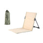 Folding Portable Camping Chair Lightweight Stool with Backrest Outdoor Bench - Khaki