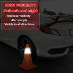 Folding Road Warning Reflective Barrier Cone Emergency Traffic Expansion Safety - 70cm