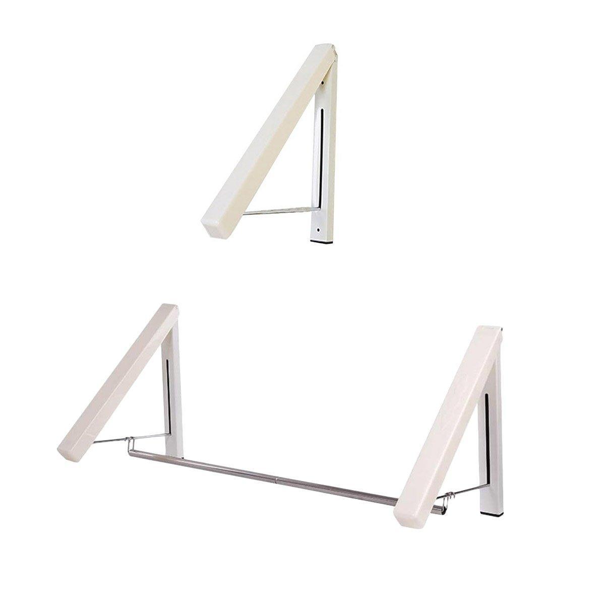 Mini Wall Hanging Retractable Clothes Drying Rack Space Saving Laundry Hanger - B