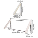 Mini Wall Hanging Retractable Clothes Drying Rack Space Saving Laundry Hanger - B - Side View