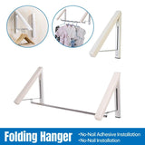 Mini Wall Hanging Retractable Clothes Drying Rack Space Saving Laundry Hanger - D