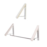 Mini Wall Hanging Retractable Clothes Drying Rack Space Saving Laundry Hanger - D - Front View