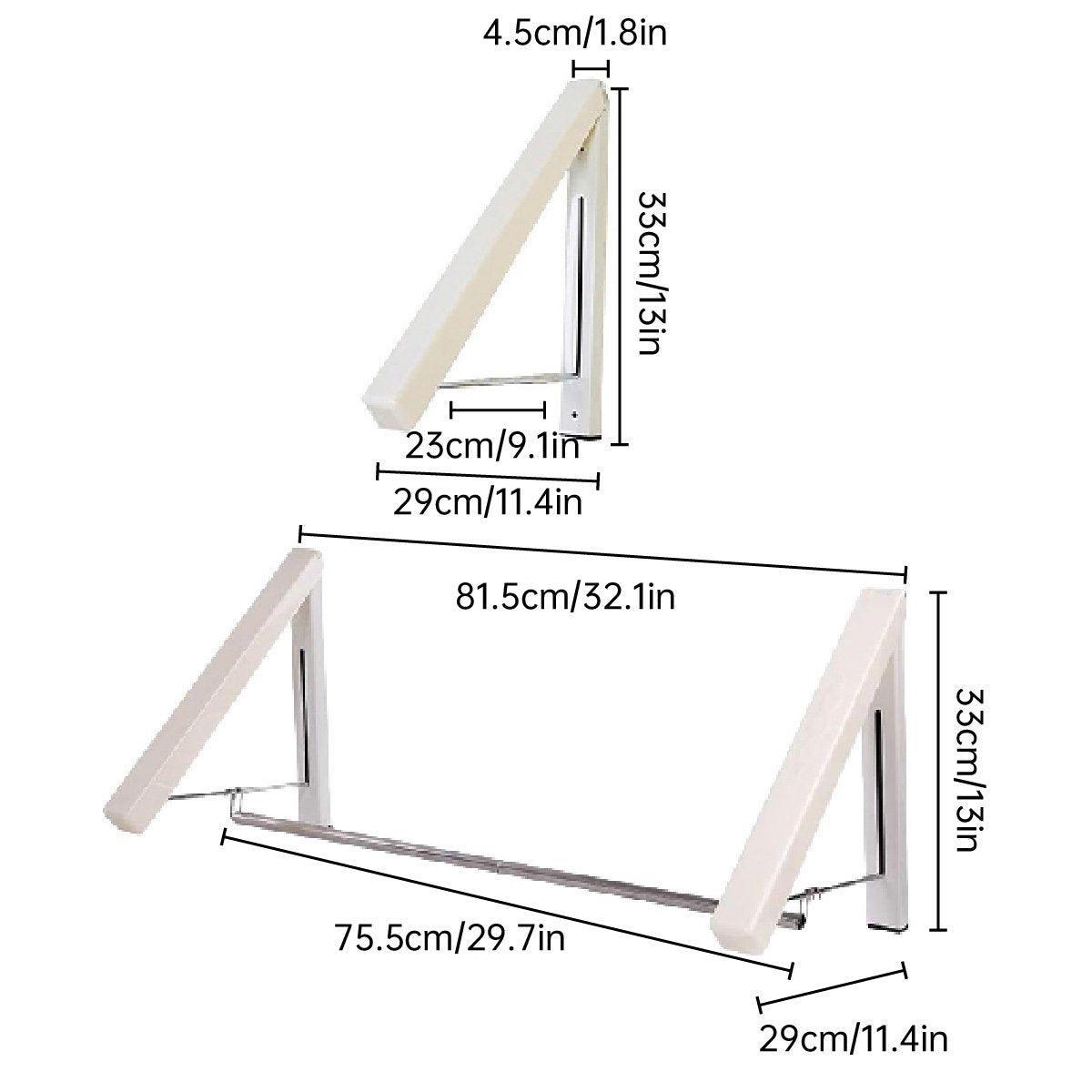 Mini Wall Hanging Retractable Clothes Drying Rack Space Saving Laundry Hanger - D