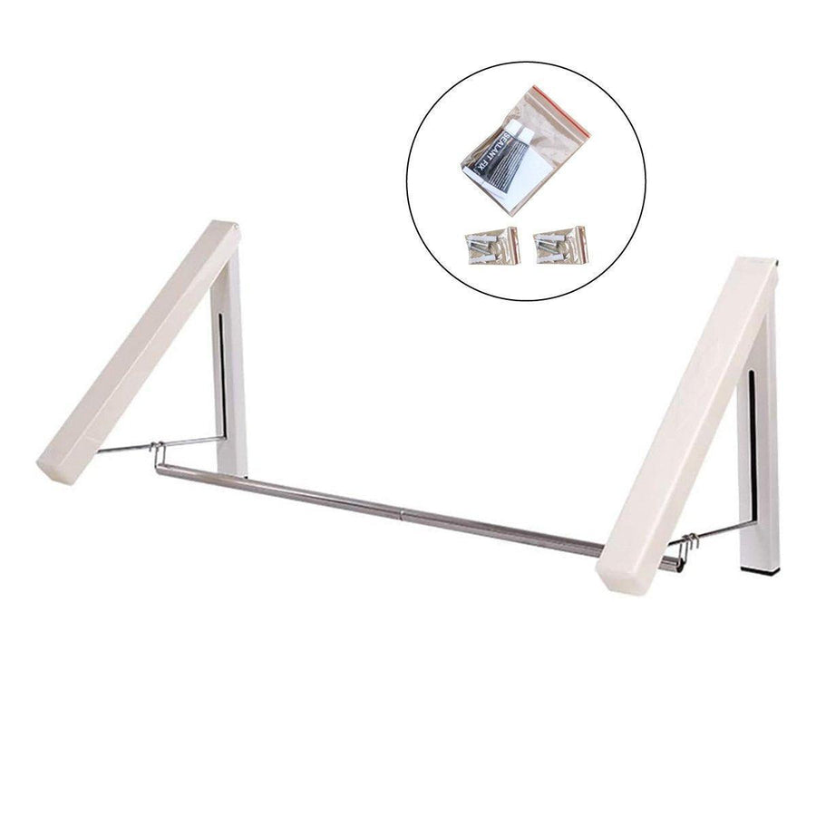 Mini Wall Hanging Retractable Clothes Drying Rack Space Saving Laundry Hanger - D