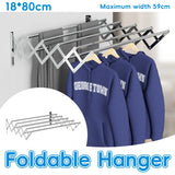 Foldable Wall Mounted Clothes Towel Hanger Space Saving Durable