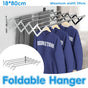 Foldable Wall Mounted Clothes Towel Hanger Space Saving Durable