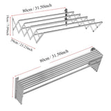 Foldable Wall Mounted Clothes Towel Hanger Space Saving Durable - Side View