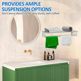 Foldable Wall Mounted Clothes Towel Hanger Space Saving Durable - Top-Down View