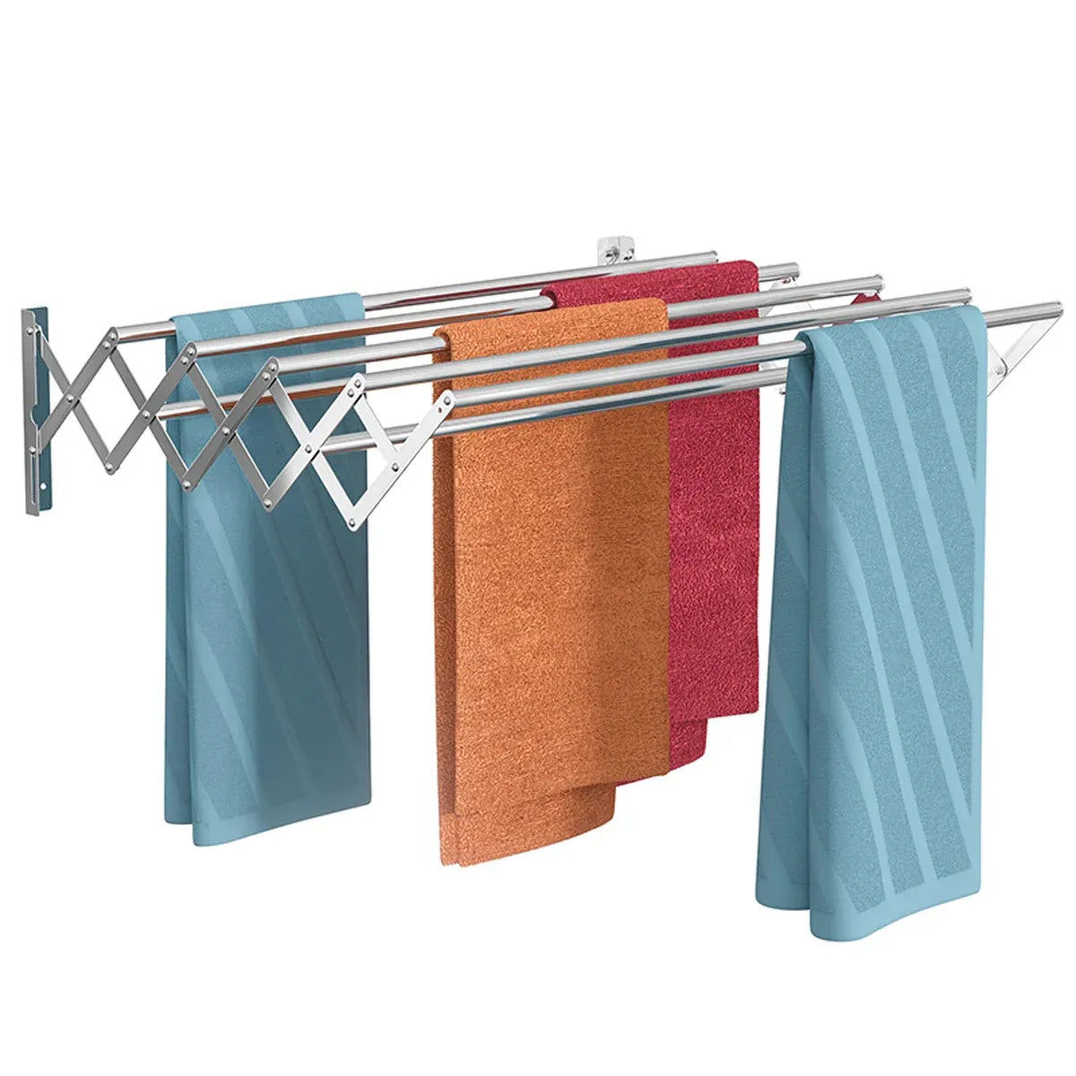 Foldable Wall Mounted Clothes Towel Hanger Space Saving Durable