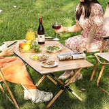 Folding Table Portable Picnic Camping Table Egg Roll Multi Function Outdoor - 45-Degree Angle