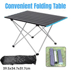Portable Black Folding Table for Camping Trip BBQ Outdoor Picnic Stall Table
