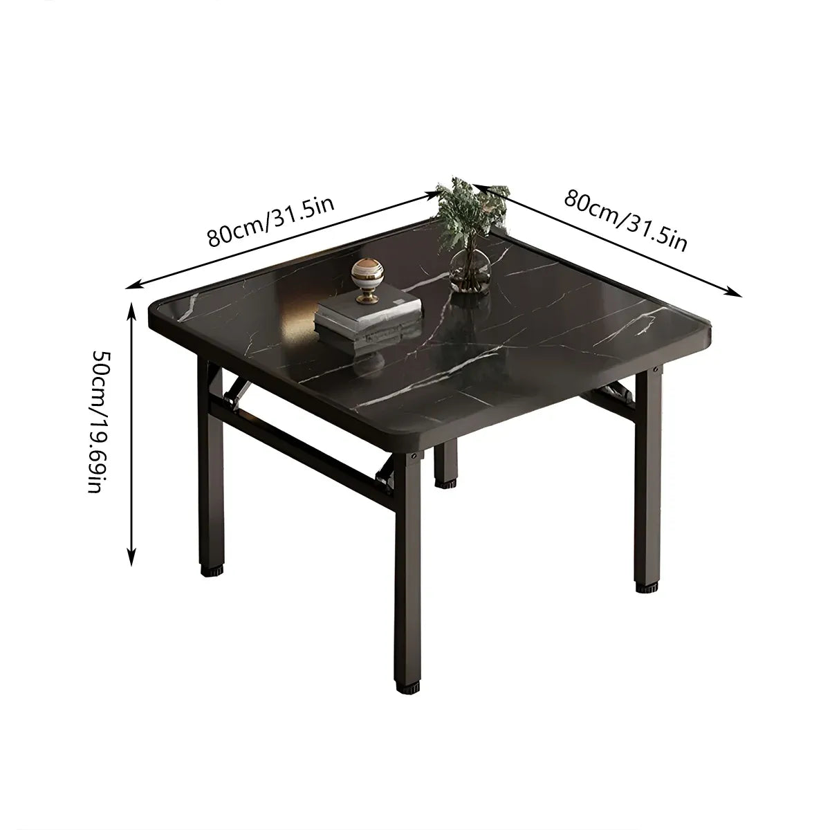 Folding Square Table Space Saving Durable for Home Office Balcony