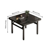 Folding Square Table Space Saving Durable for Home Office Balcony - Side View
