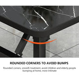 Folding Square Table Space Saving Durable for Home Office Balcony - Rear View