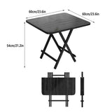 Folding Dining Table Model Portable Simple Household Table Compact Space Saving - Side View