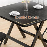Folding Dining Table Model Portable Simple Household Table Compact Space Saving - Rear View