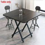 Folding Dining Table Model Portable Simple Household Table Compact Space Saving - Low Angle