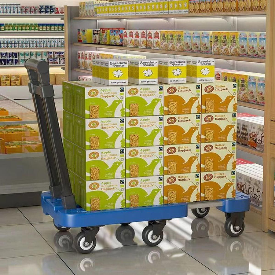 Folding Platform Trolley Heavy Duty Hand Truck Foldable Cart Push Dolly Movin