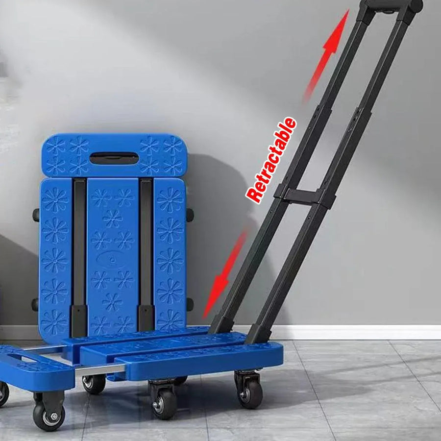 Folding Platform Trolley Heavy Duty Hand Truck Foldable Cart Push Dolly Movin