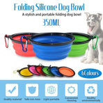 Foldable Silicone Pet Bowl Portable Travel Feeder for Dog and Cat - Red