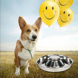 Stainless Steel Pet Bowl Slow Feeder Dish Puppy Dog Cat Food Feeding Weaning Bowl - L - Extra Image