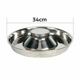 Stainless Steel Pet Bowl Slow Feeder Dish Puppy Dog Cat Food Feeding Weaning Bowl - M - Extra Image
