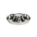 Stainless Steel Pet Bowl Slow Feeder Dish Puppy Dog Cat Food Feeding Weaning Bowl - S - Rear View