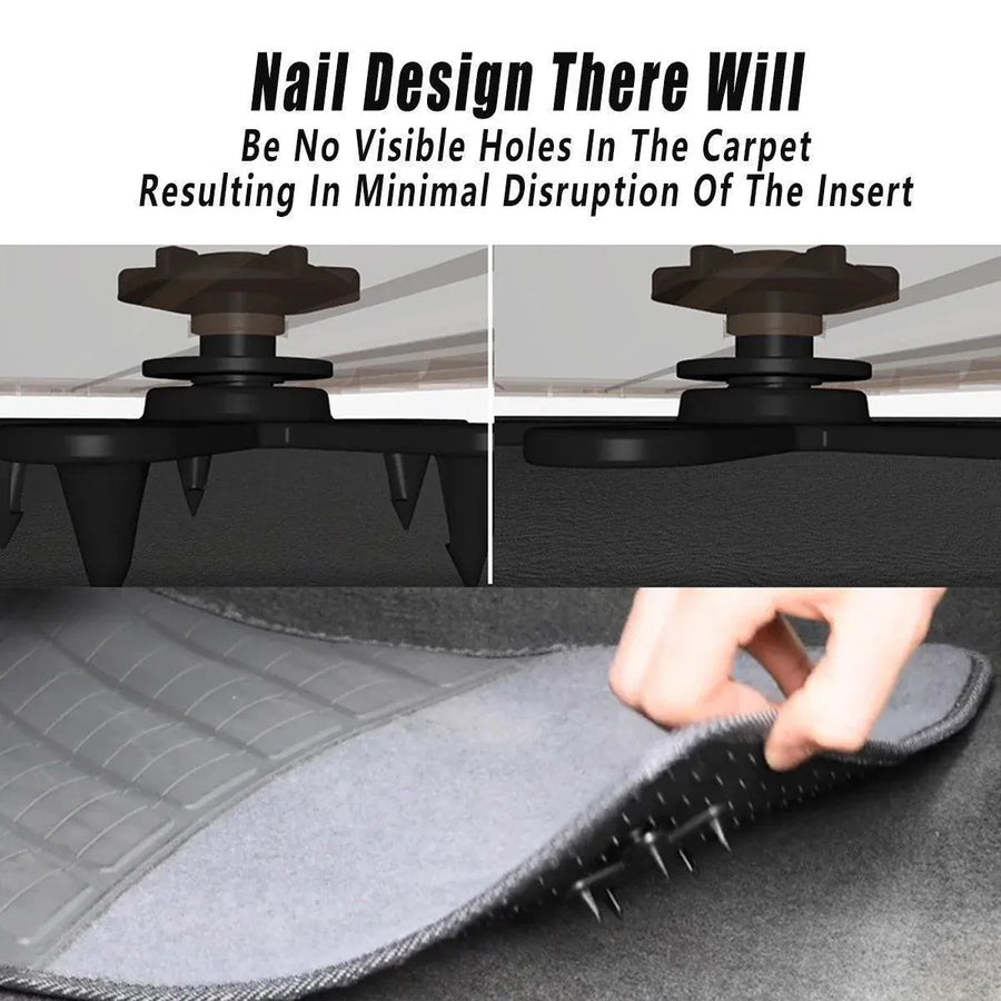 4Set Floor Mat Clips Set of Anti-Slip Fixing Retainers for Car Mats Removable