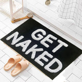 Non Slip Absorbent Bathroom Floor Mat Soft Washable Door Rug Home Decor - Top-Down View