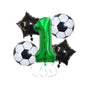 32 Inch Green Soccer Balloons 5 Pieces Set World Cup Birthday Party Decoration - 1