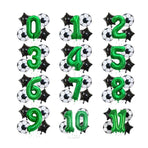 32 Inch Green Soccer Balloons 5 Pieces Set World Cup Birthday Party Decoration - 1