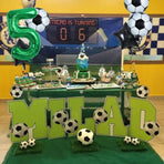 32 Inch Green Soccer Balloons 5 Pieces Set World Cup Birthday Party Decoration - 1