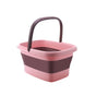 Folding Foot Spa Pedicure Bath Massage Tub Bucket Feet Basin Therapy Luxury - Pink