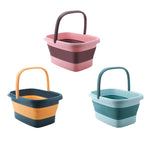 Folding Foot Spa Pedicure Bath Massage Tub Bucket Feet Basin Therapy Luxury - Pink