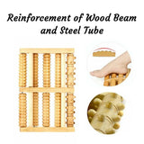 Large Wooden Foot Roller Relaxation Tool for Home or Office Use - 45-Degree Angle